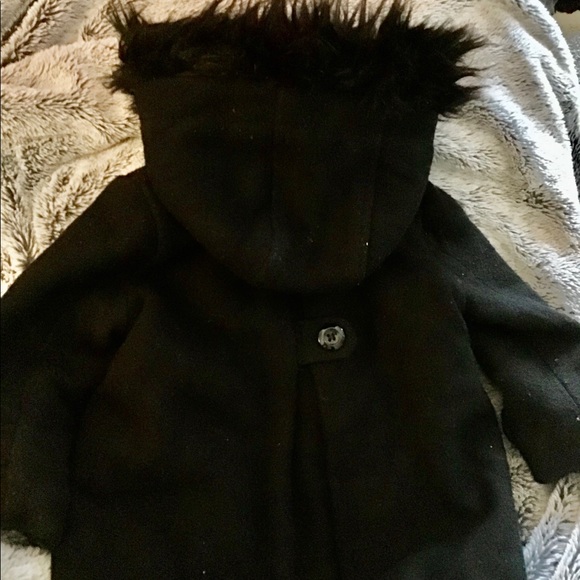 Black hooded peacoat - Picture 2 of 3